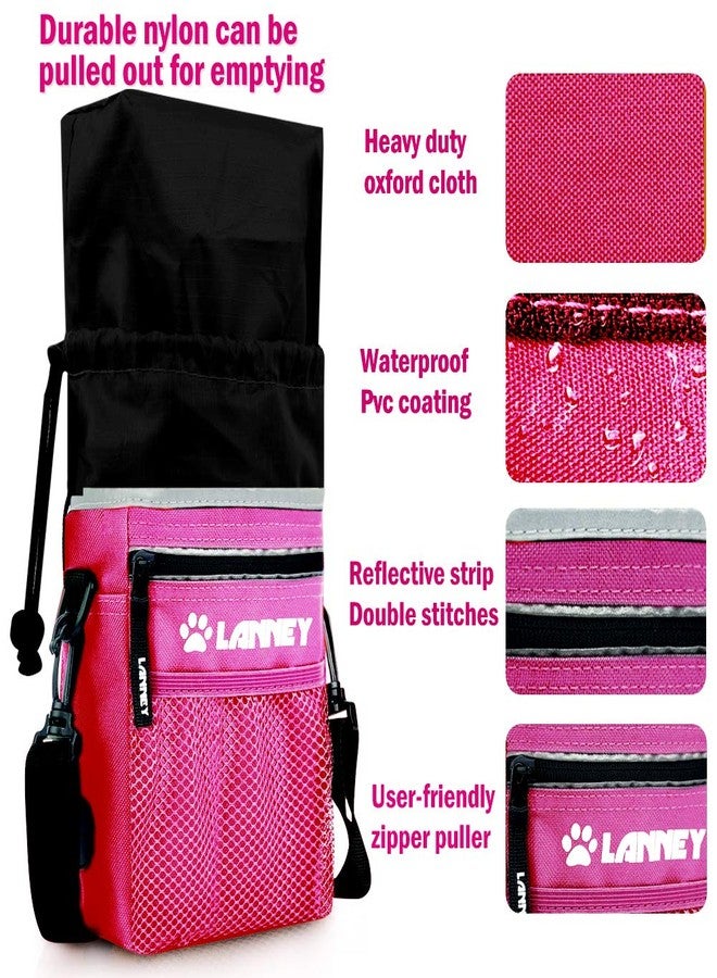 LANNEY Dog Treat Pouch Pet Training Bag for Small to Large Dogs, Treat Tote Carry Kibble Snacks Toys for Training Reward Walking, Metal Clip, Waist belt, Shoulder Strap, Poop Bag Dispenser and Clicker - Image 2